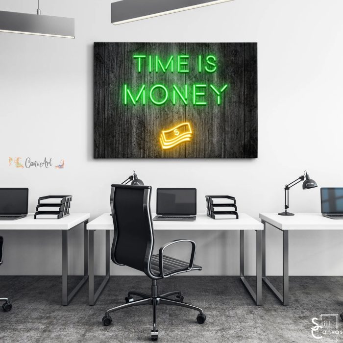 Time is Money Canvas36" x 24"