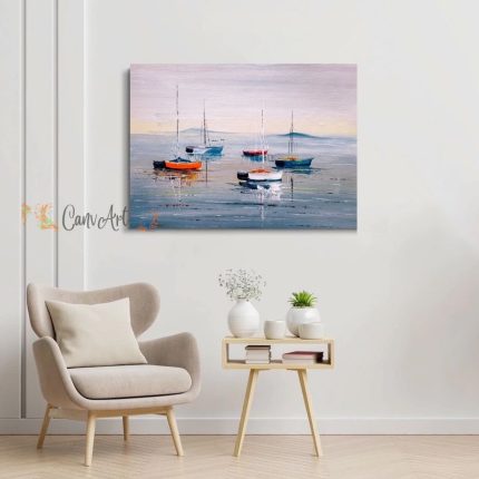 Boats On The Lake Canvas36" x 24"