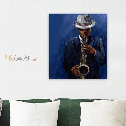 The Sax Musician Canvas36" x 24"