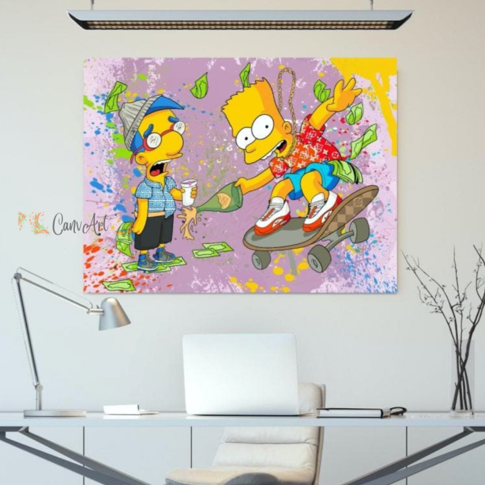 Bart and Milhouse Party Canvas24" x 36"