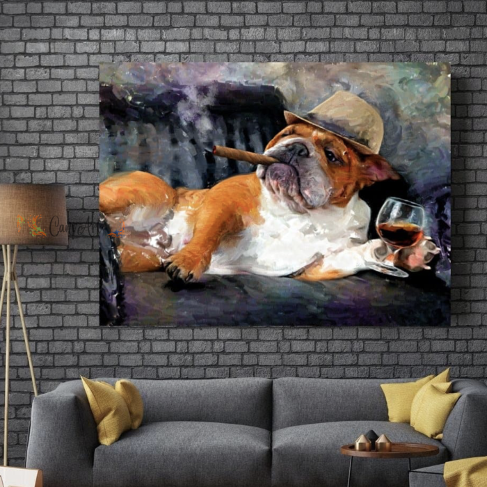 The Smoking Dog Canvas24" x 36"