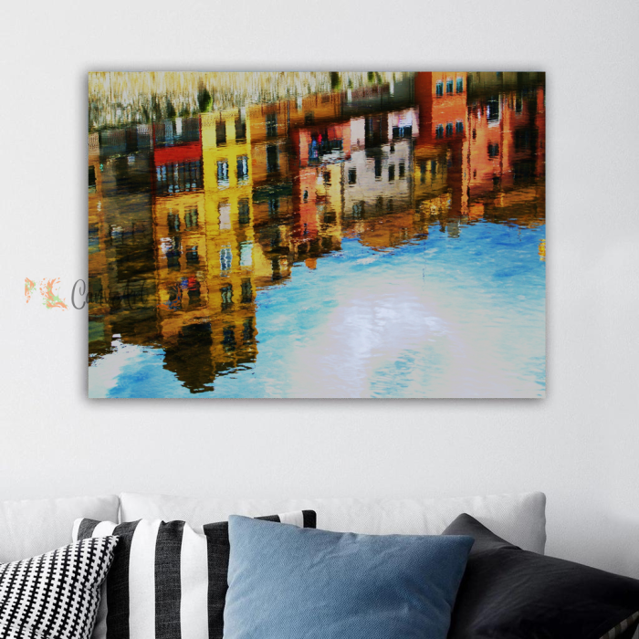 Portale Reflected Street Canvas36" x 24"