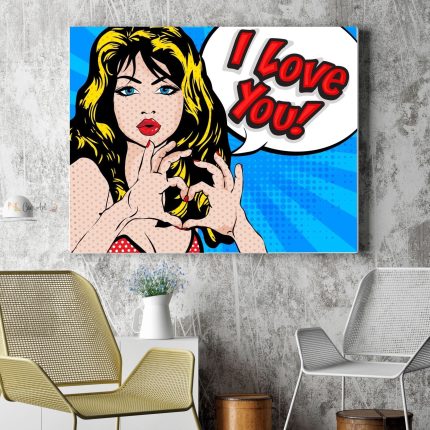 I Love You Pop Art36" x 24"