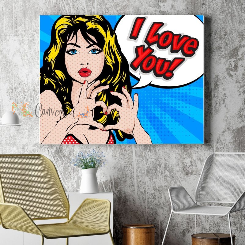 I Love You Pop Art36" x 24"