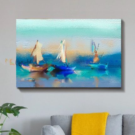 Three Little Boats Canvas36" x 24"