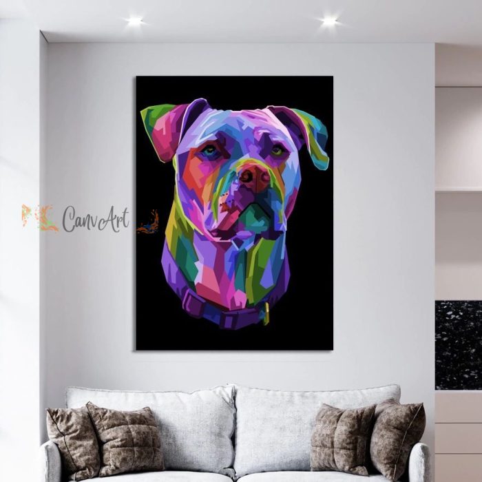 The Geo Dog Canvas36" x 24"