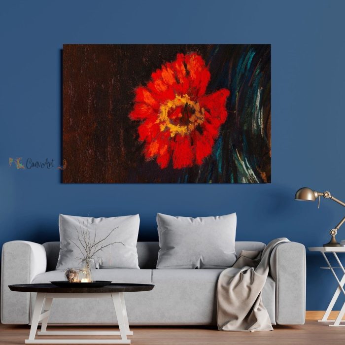 Flor Roja Canvas36" x 24"